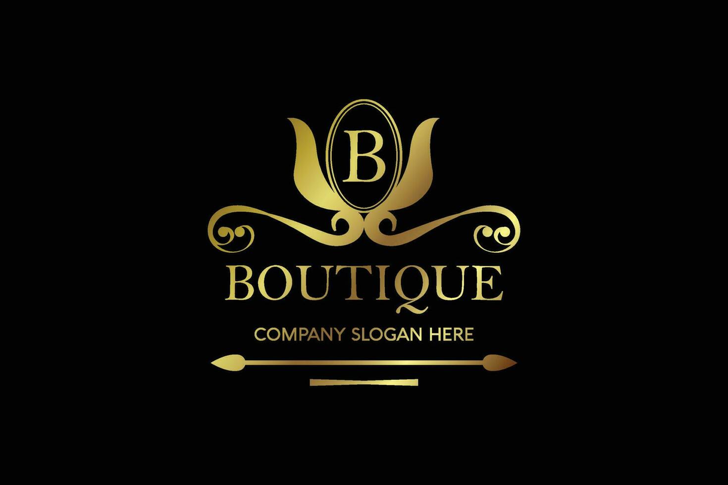 Luxus golden königlich Brief Logo Vorlage. Boutique Logo Design . vektor