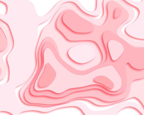 Abstrakter papercut glatter rosa Hintergrundvektor vektor