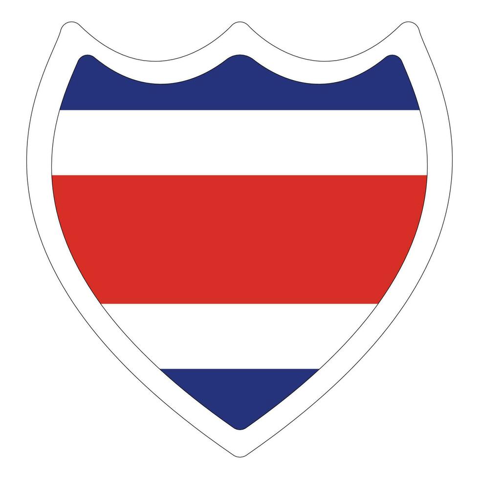 costa rica flagga. flagga av costa rica i design form vektor