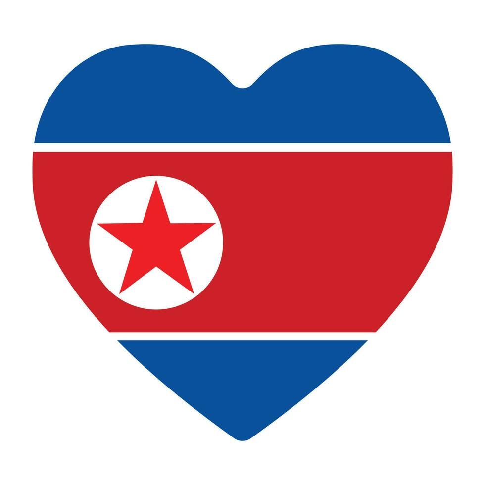 flagga av norr korea i form. norr korea flagga i form. vektor