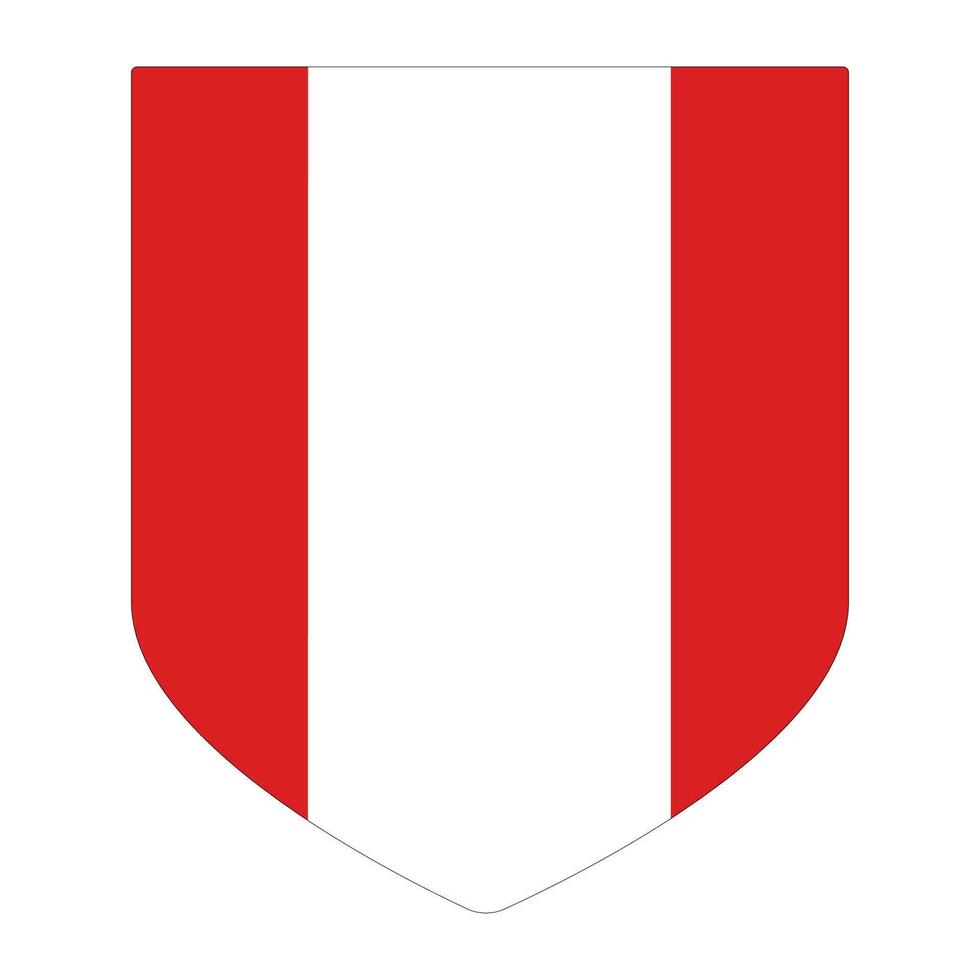 Flagge von Peru. Peru Flagge im Design gestalten vektor