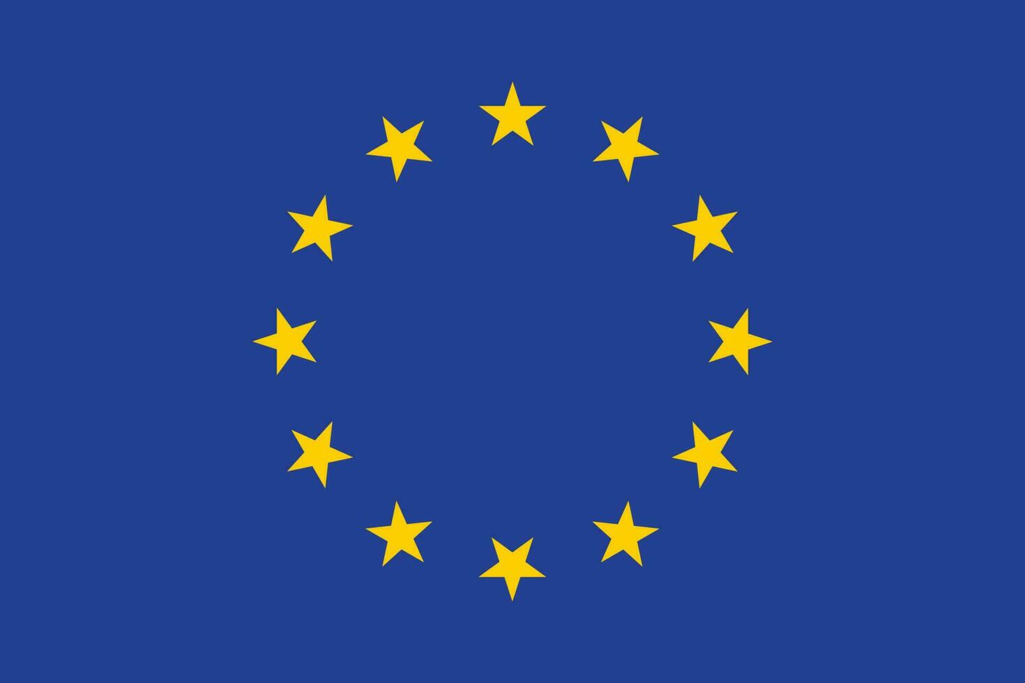 Flagge von Europa. europäisch Union. EU Flagge im Design gestalten vektor