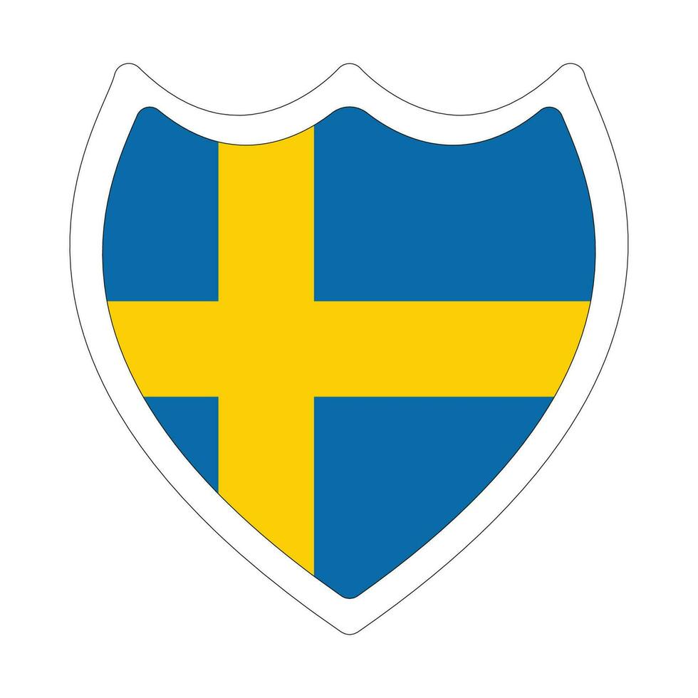 Flagge von Schweden im Form. Schweden Flagge im gestalten vektor