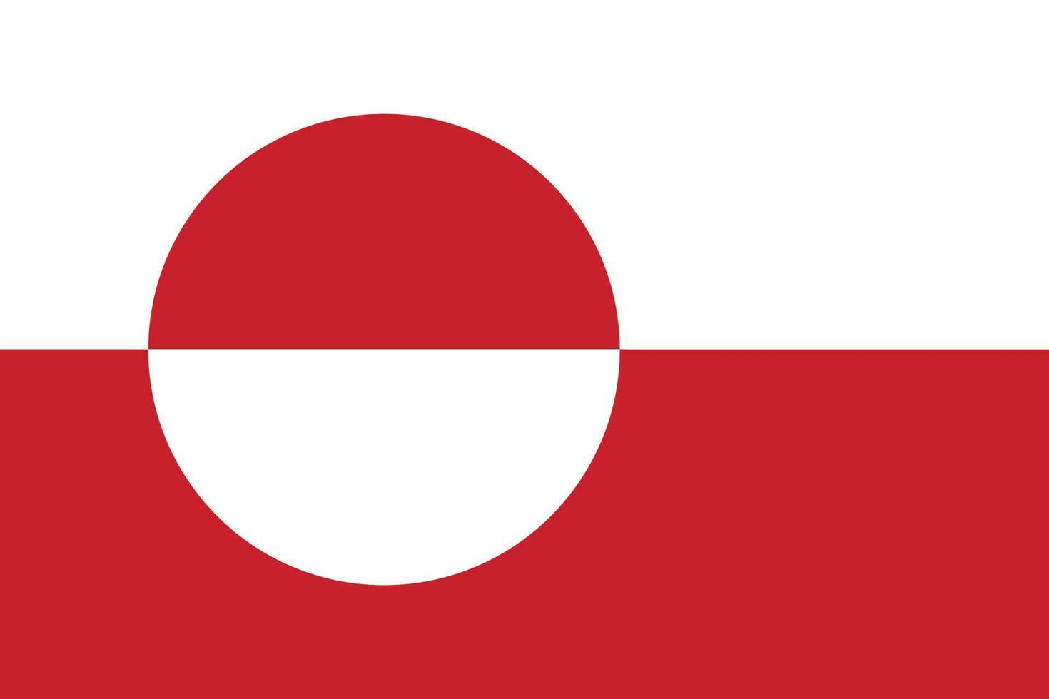 flagga av grönland. Grönland flagga i design form vektor