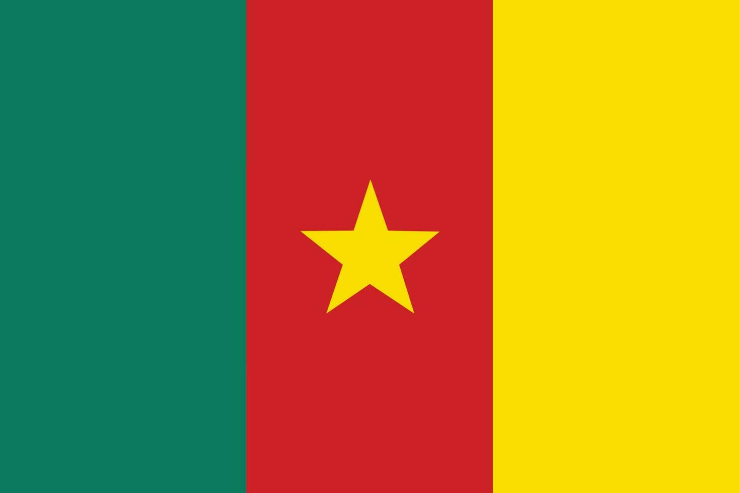 flagga av Kamerun. cameroon flagga i design form vektor