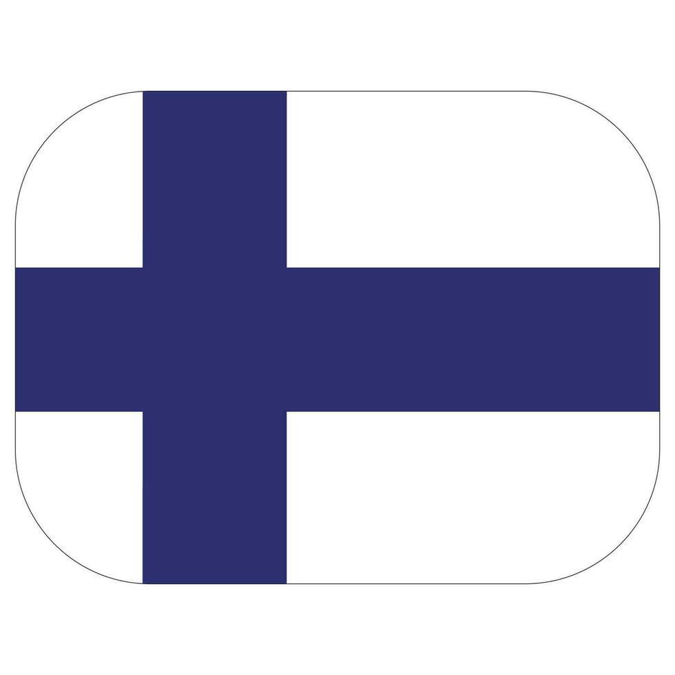 finland flagga i form. flagga av finland i form. vektor