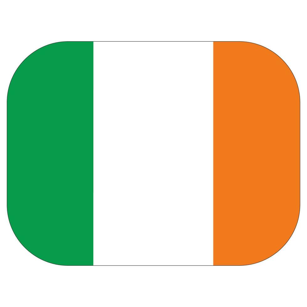 irland flagga i hjärta design form vektor
