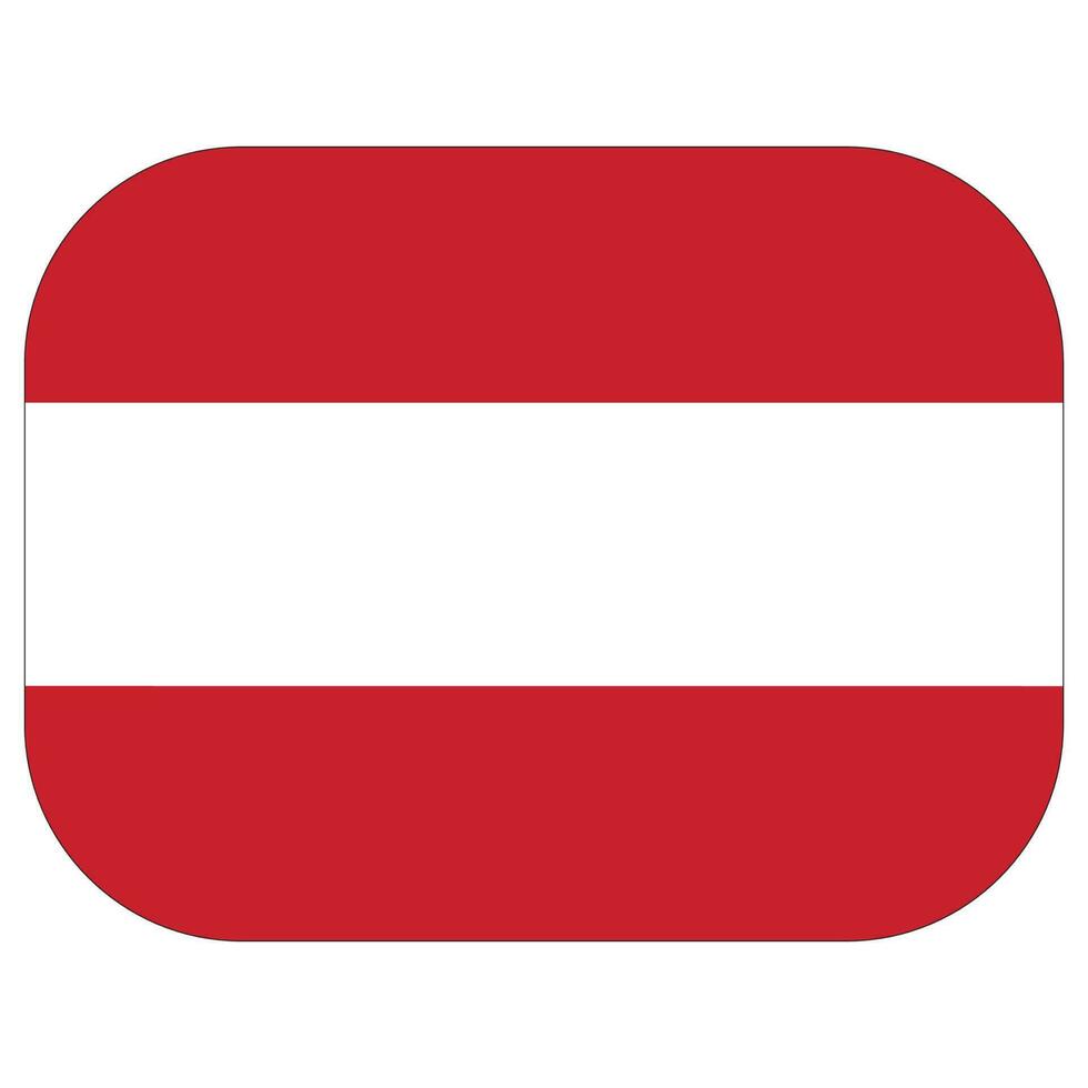 Österreich Flagge. Flagge von Österreich im gestalten Design vektor