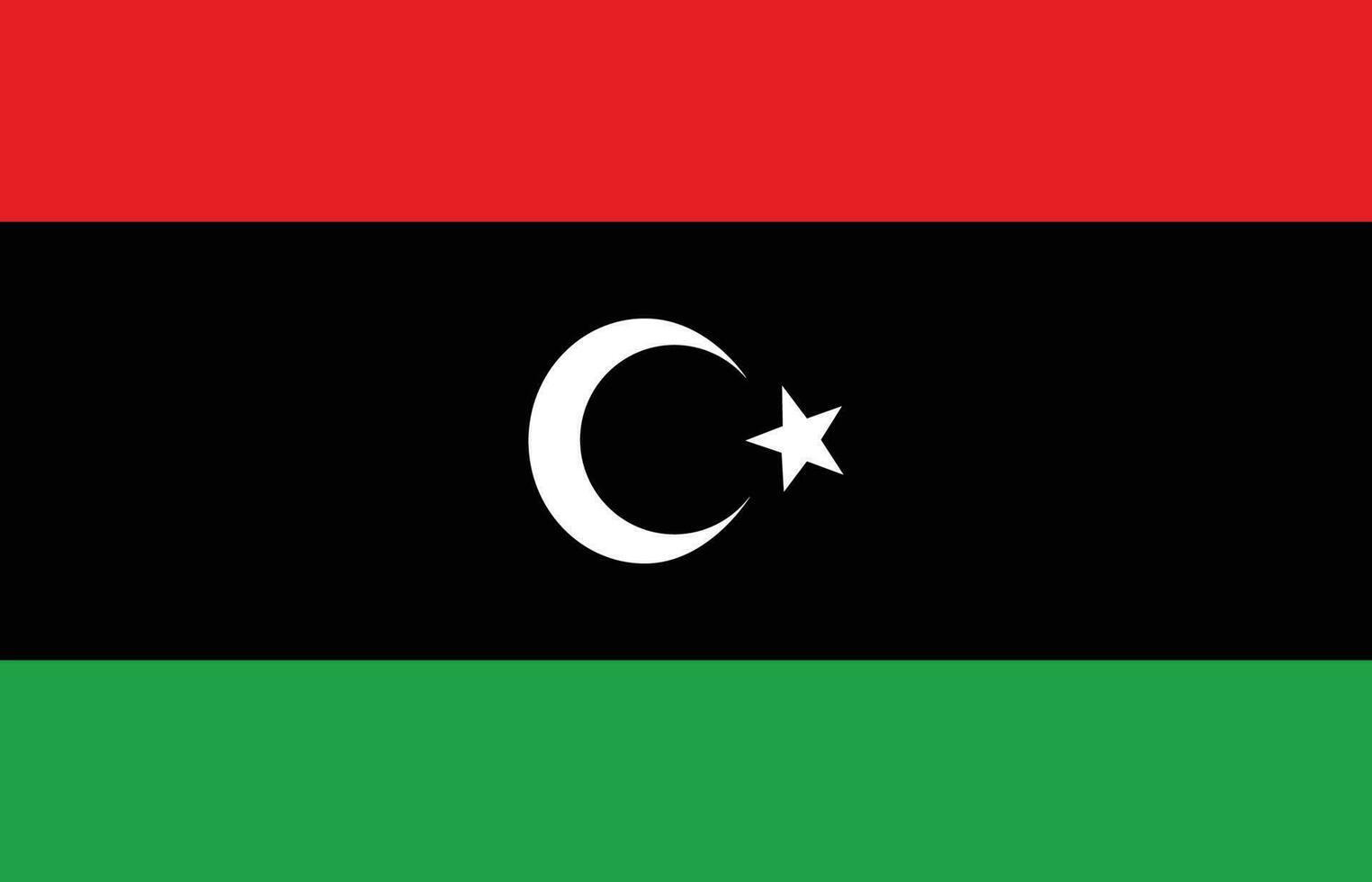 Flagge von Libyen. Libyen Flagge mit Design gestalten vektor