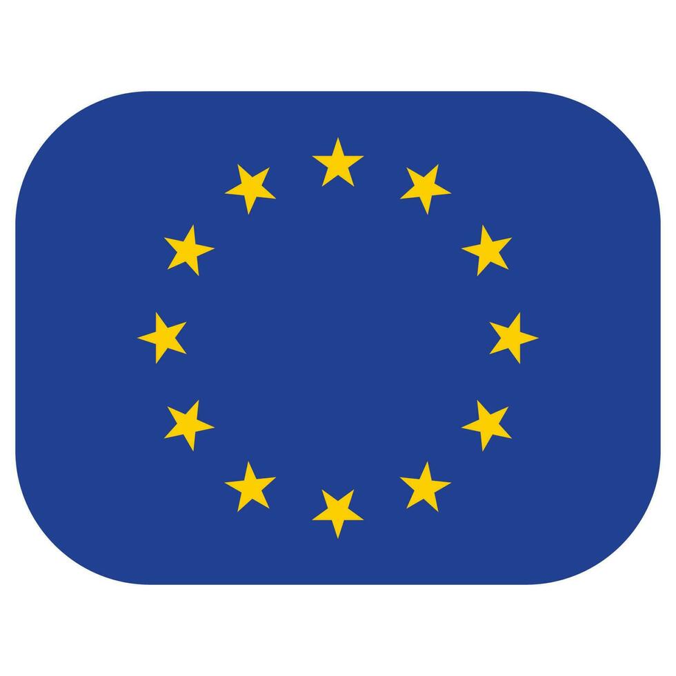 flagga av Europa. europeisk union. eu flagga i design form vektor