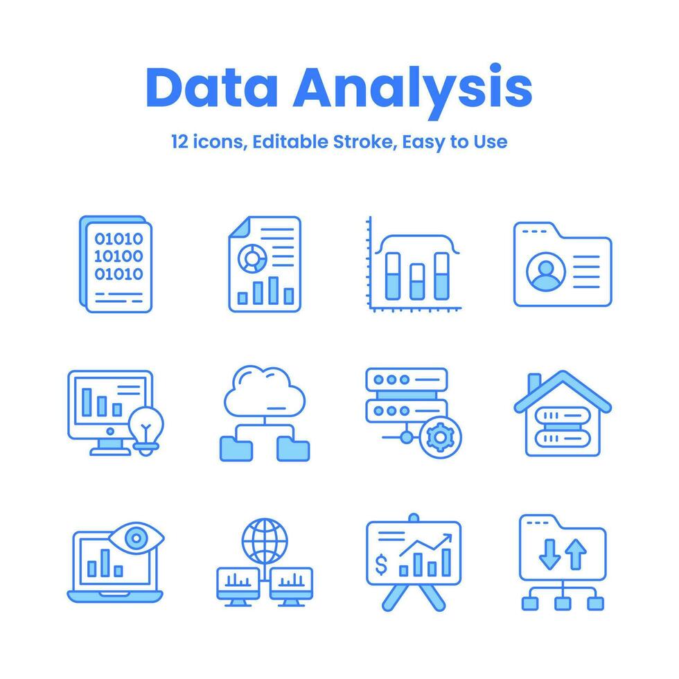 försiktigt tillverkad data analys och statistik ikoner, ladda ner detta premie vektorer lätt till använda sig av