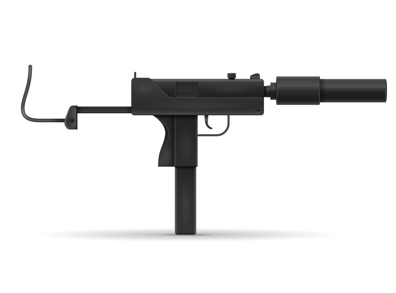 maskin maskin handvapen vapen lager vektorillustration isolerad på vit bakgrund vektor