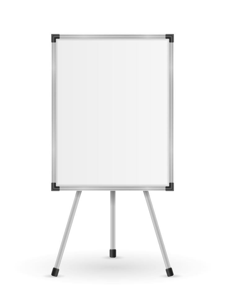 leere weiße Tafel magnetische Markierung für Präsentationen Training und Bildung Lager Vektor-Illustration isoliert auf weißem Hintergrund vektor