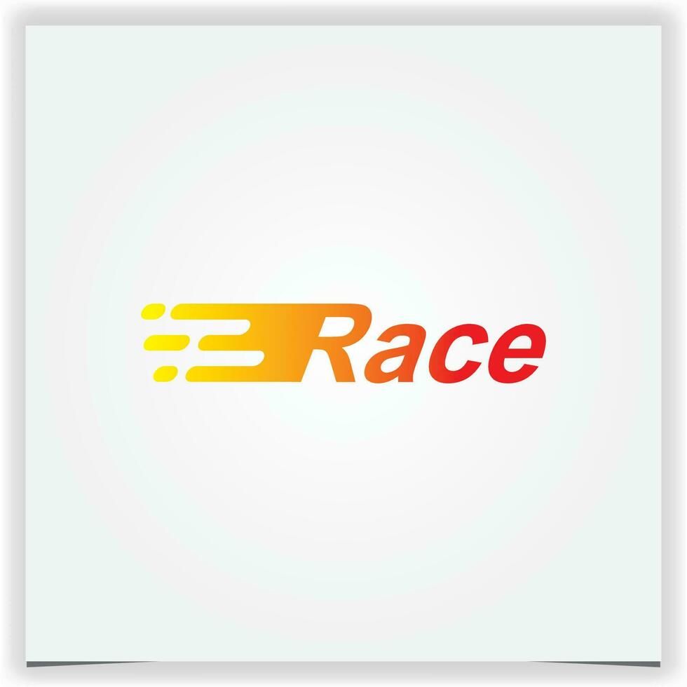 Rennen Logo Prämie elegant Vorlage Vektor eps 10