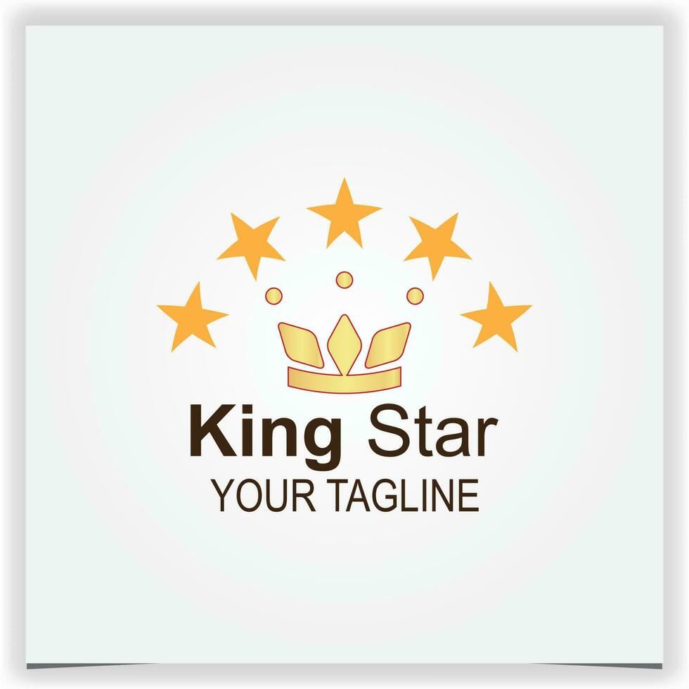 Krone Star Logo Prämie elegant Vorlage Vektor eps 10