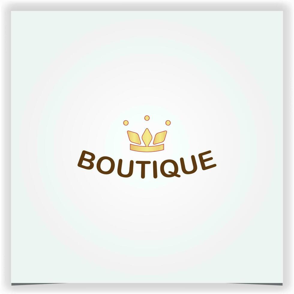 kung boutique logotyp premie elegant mall vektor eps 10