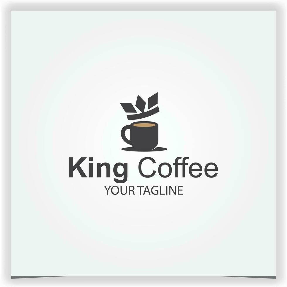 König Kaffee Geschäft Logo Prämie elegant Vorlage Vektor eps 10