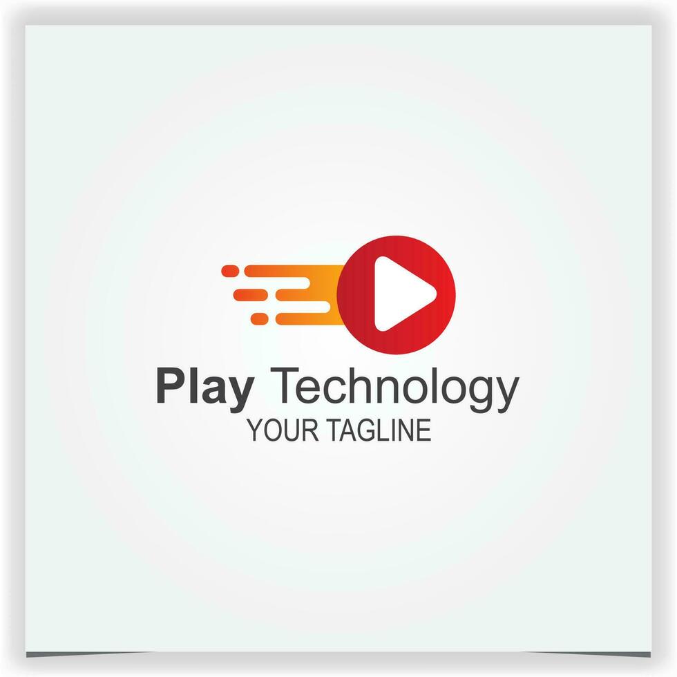 Vektor abspielen Technologie Logo Prämie elegant Vorlage Vektor eps 10