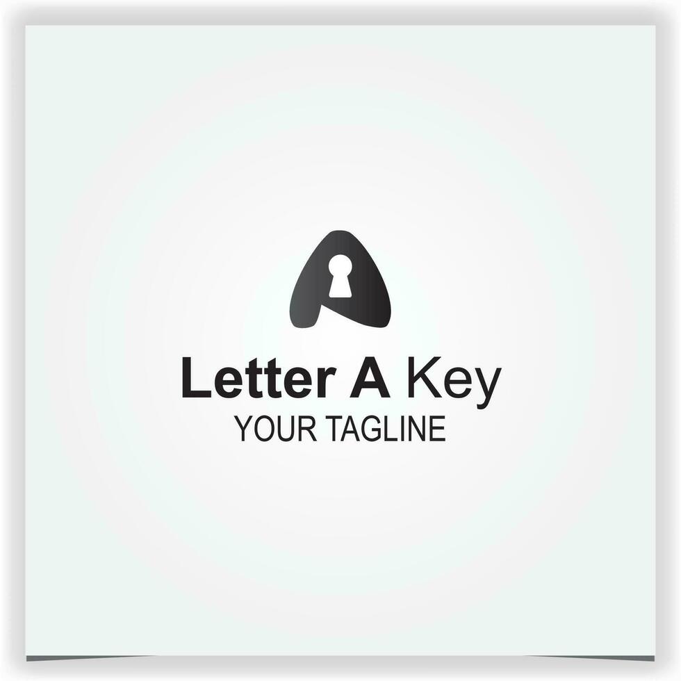 enkel brev en nyckel hål logotyp premie elegant mall vektor eps 10