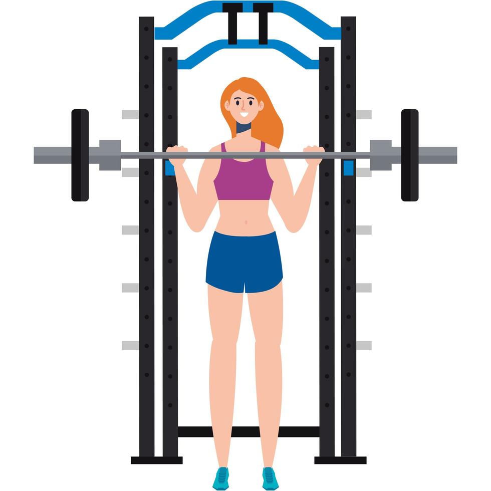 Mädchen Gewichtheben vektor