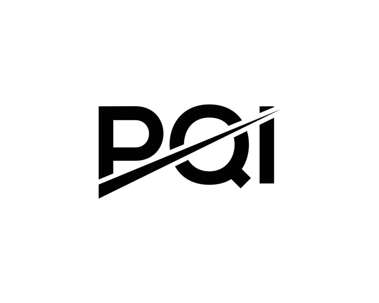 abstrakt pqi brev logotyp vektor ikon design