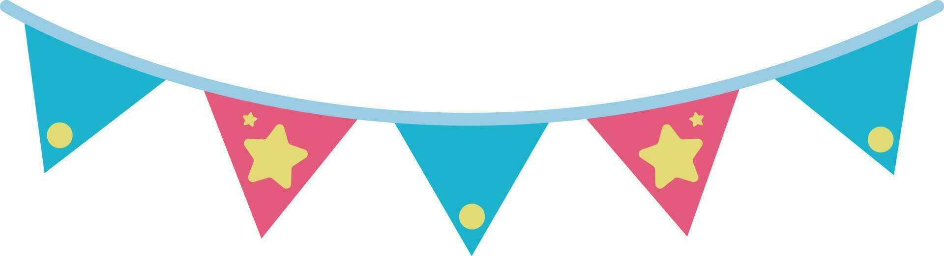 Dreieck bunt süß Party Flaggen Illustration Besondere Stil vektor