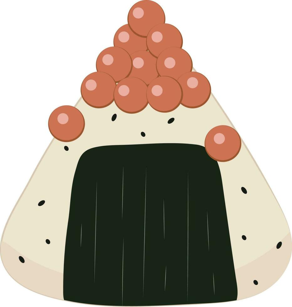 japansk onigiri ris boll kök illustration grafisk element konst kort vektor