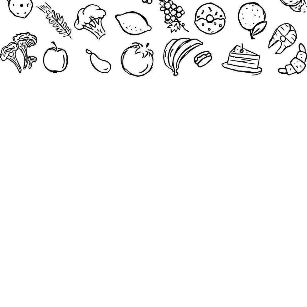 dragen mat bakgrund. klotter mat illustration med plats för text vektor
