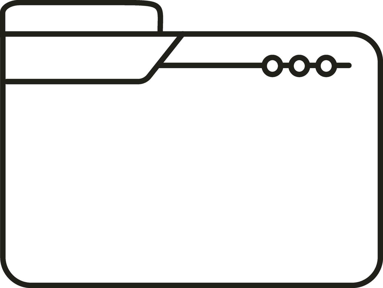 schwarz Gliederung Illustration von Mappe Symbol. vektor