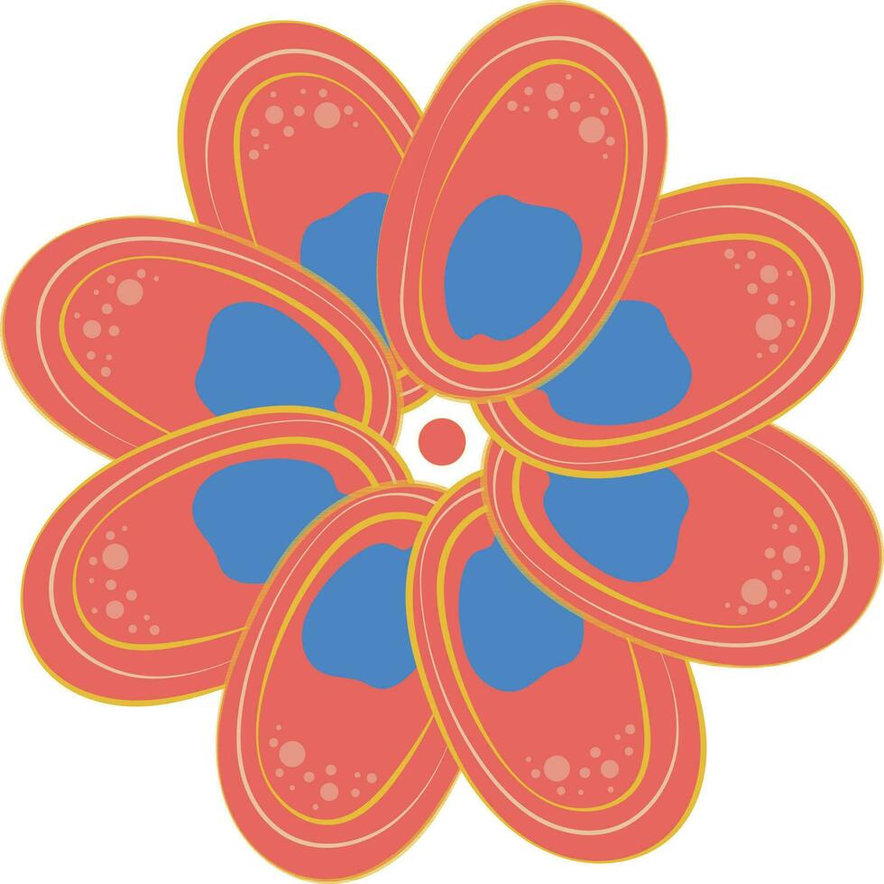 Orange Blume Illustration Design Grafik Element Kunst Karte vektor