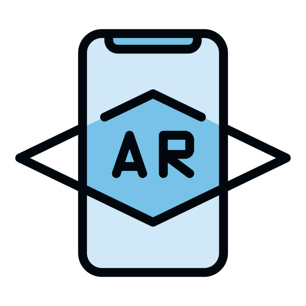 Smartphone ar Symbol Vektor eben