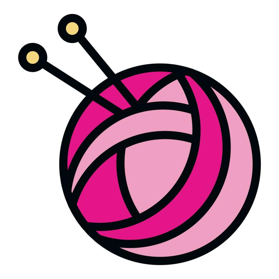 Faden Ball Symbol Vektor eben