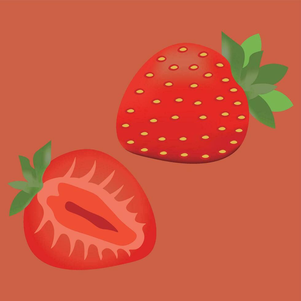 Erdbeere Frucht, Beere Symbol Vektor Illustration Symbol