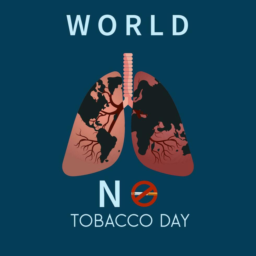 rökning upphörande. värld Nej tobak dag.vektor illustration. tobak dag kreativ design. baner vektor konst