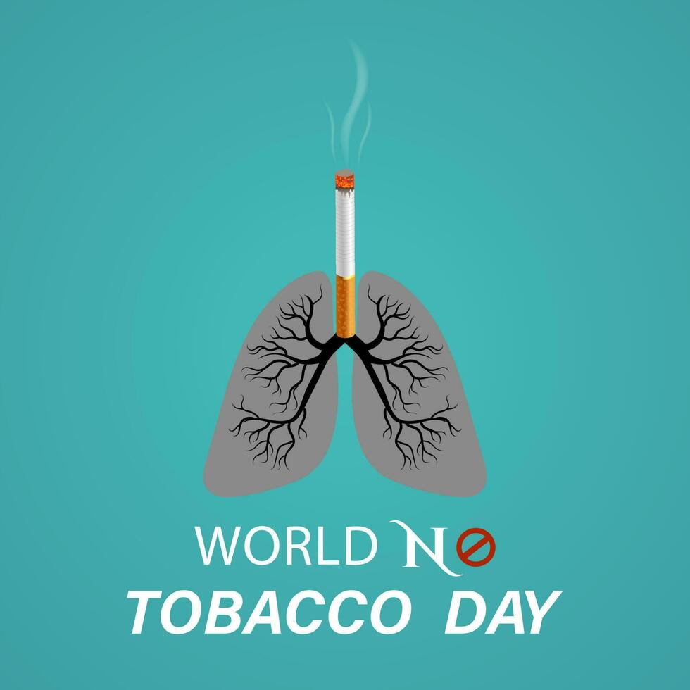 rökning upphörande. värld Nej tobak dag.vektor illustration. tobak dag kreativ design. baner vektor konst