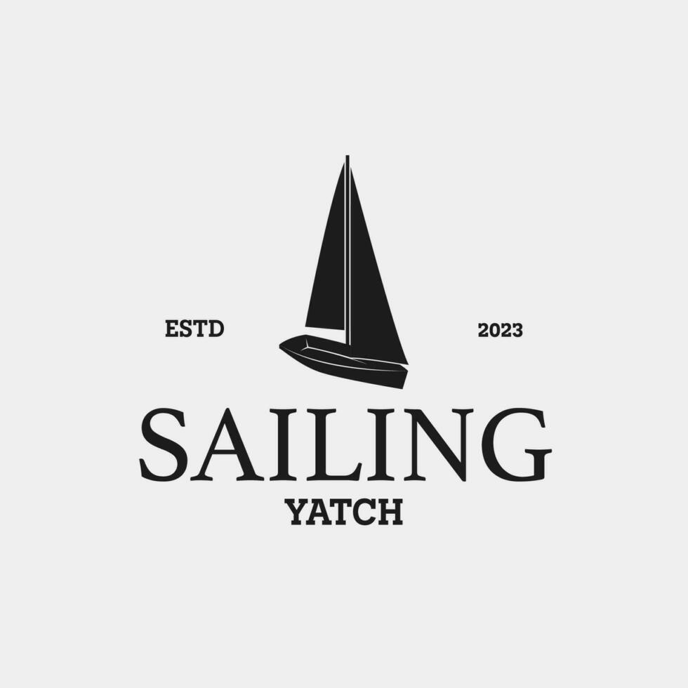 kreativ segling Yacht, fartyg, kryssning och marin logotyp design vektor begrepp illustration aning