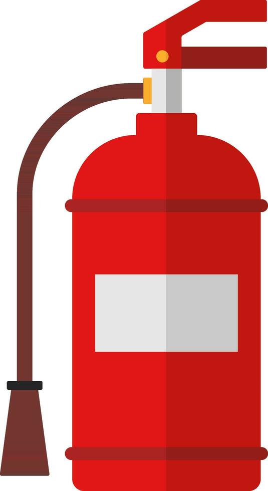 röd brand eldsläckare ikon i platt stil. vektor