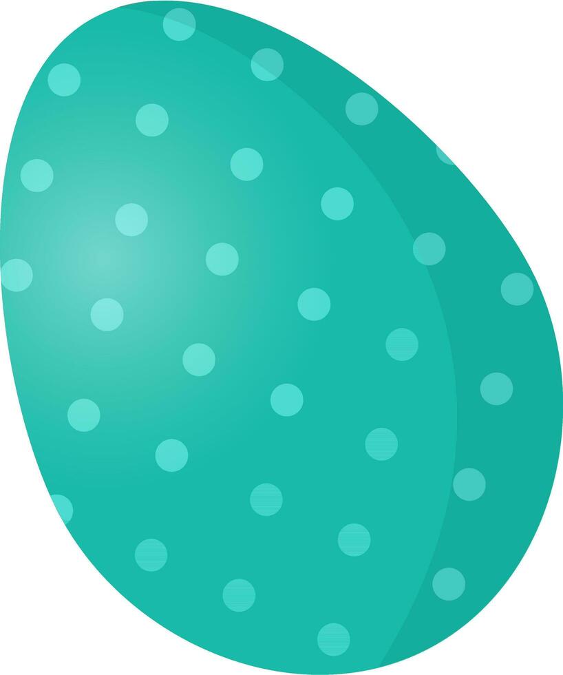 glänzend Grün gepunktet Eier Vektor. vektor