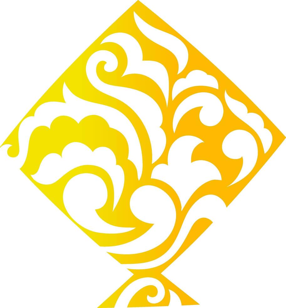 elegant Drachen Element im Gradient Gelb Farbe. vektor
