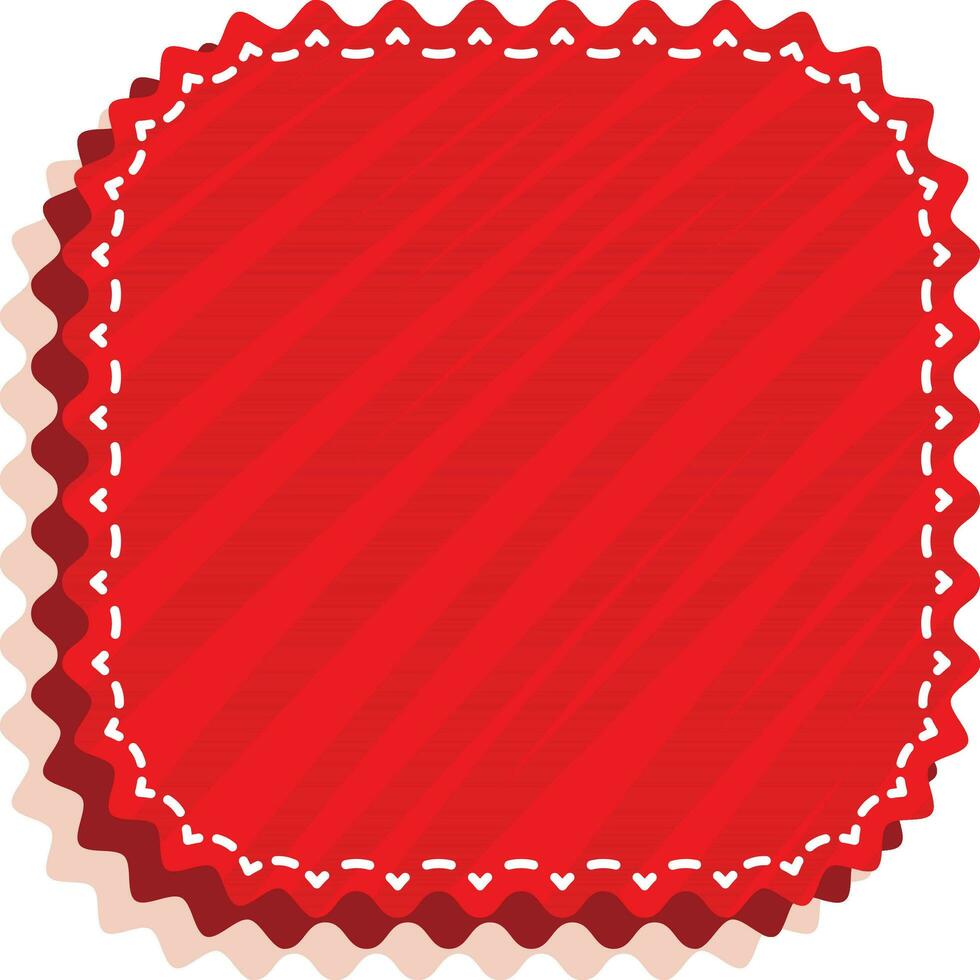 tömma fyrkant märka eller klibbig i röd Färg. vektor