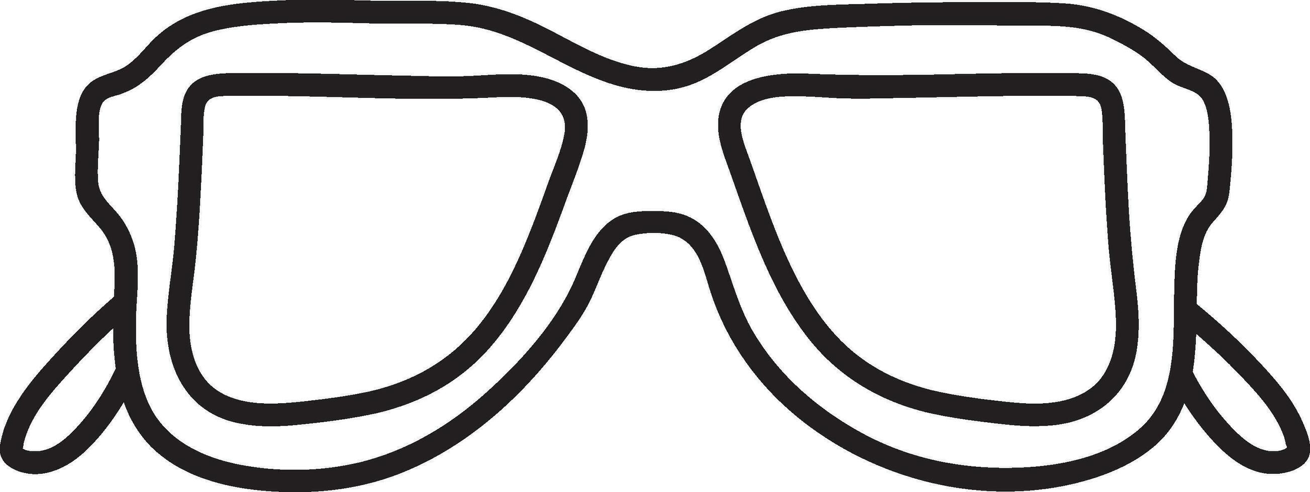 isolerat glasögon ikon i linjär stil. vektor