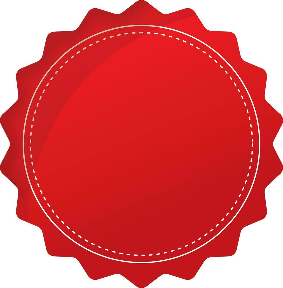 tömma runda märka eller klistermärke element i röd Färg. vektor