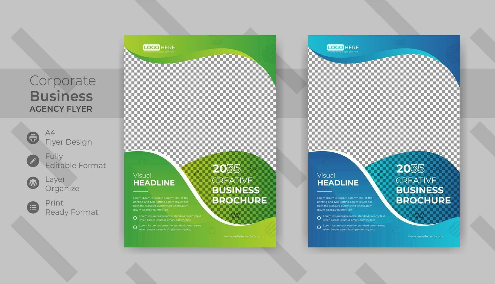 korporativ Geschäft Flyer Poster Pamphlet Broschüre Startseite Design Layout Hintergrund, zwei Farben Schema vektor