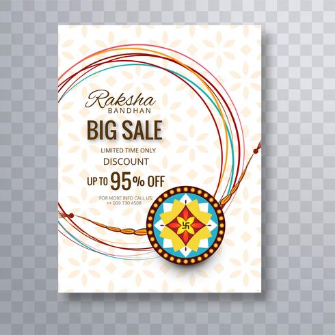 Rakhi Sale Poster Vorlage Hintergrund für Festival von Raksha Ban vektor