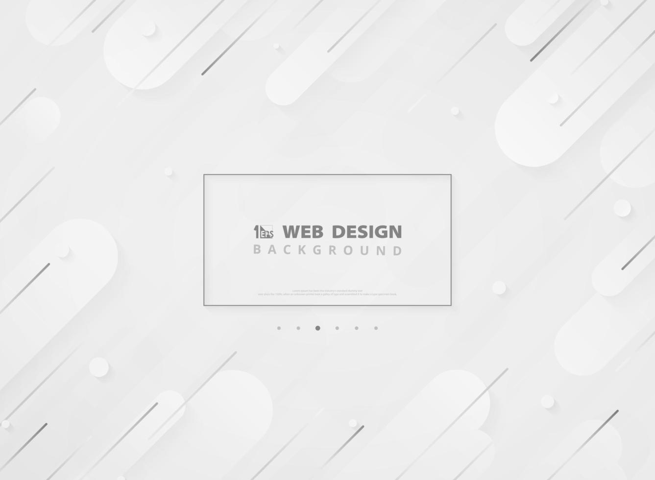 modernes Landing Page Web weiß minimal geometrisches Design. vektor