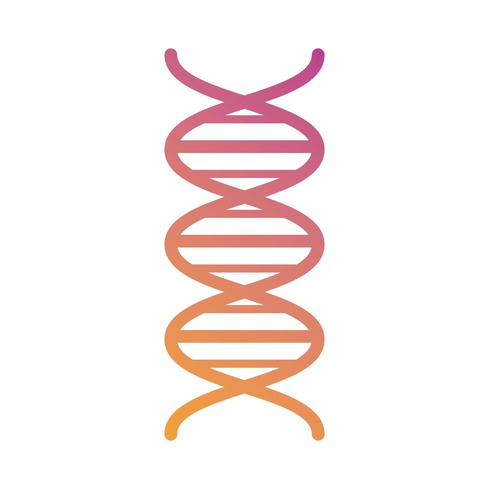 Medizinisches Symbol Gradient Silhouette-Stil des DNA-Moleküls vektor