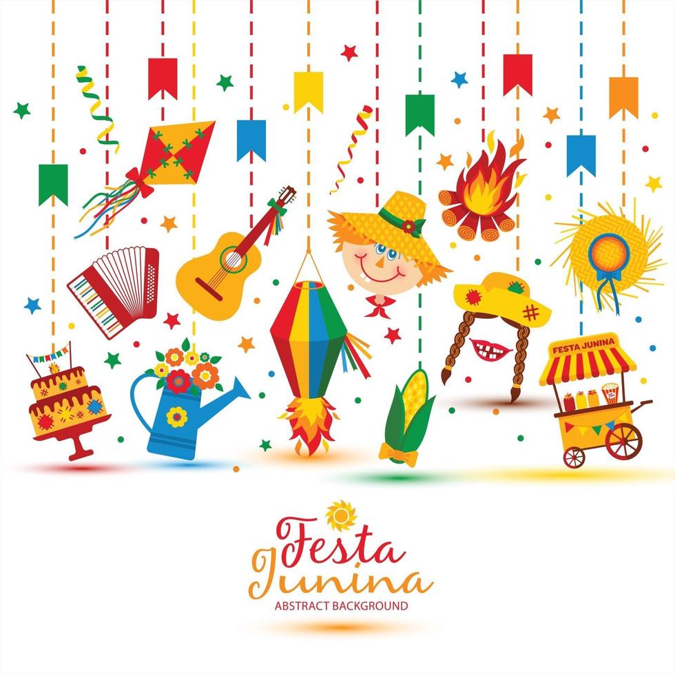 festa junina by festival i Latinamerika ikoner vektor