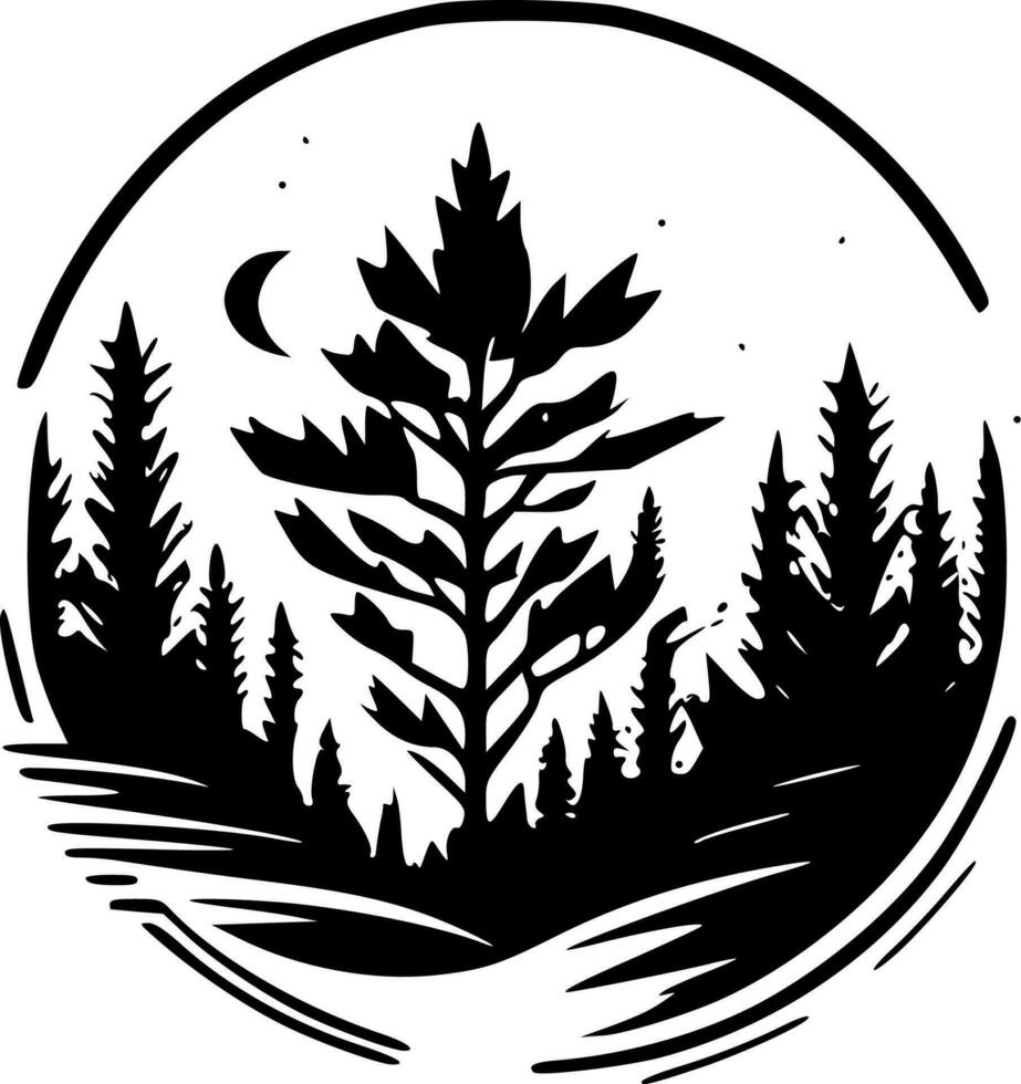 Natur - - minimalistisch und eben Logo - - Vektor Illustration