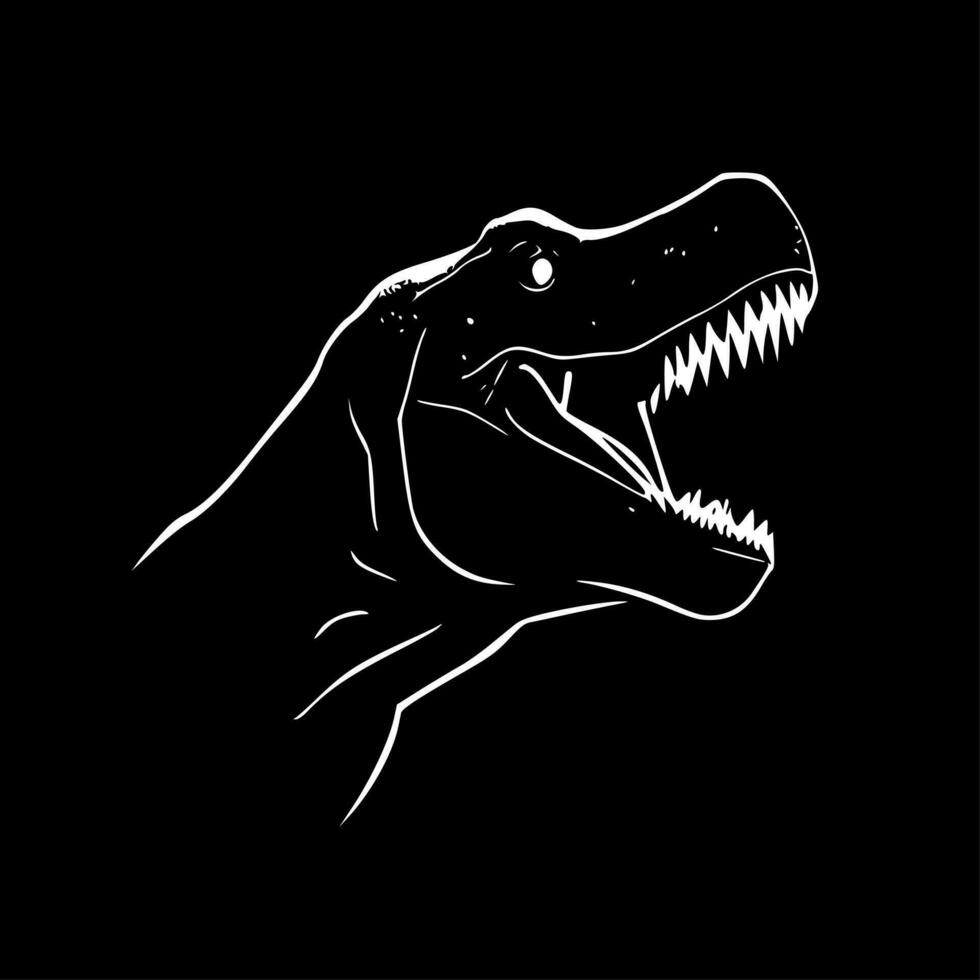 T-Rex, schwarz und Weiß Vektor Illustration