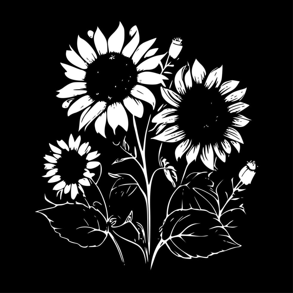 Sonnenblumen - - hoch Qualität Vektor Logo - - Vektor Illustration Ideal zum T-Shirt Grafik